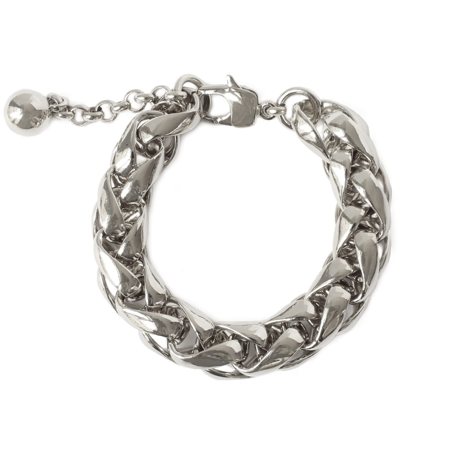 Curb chain bracelet silver