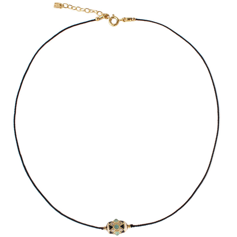 Havana black choker necklace