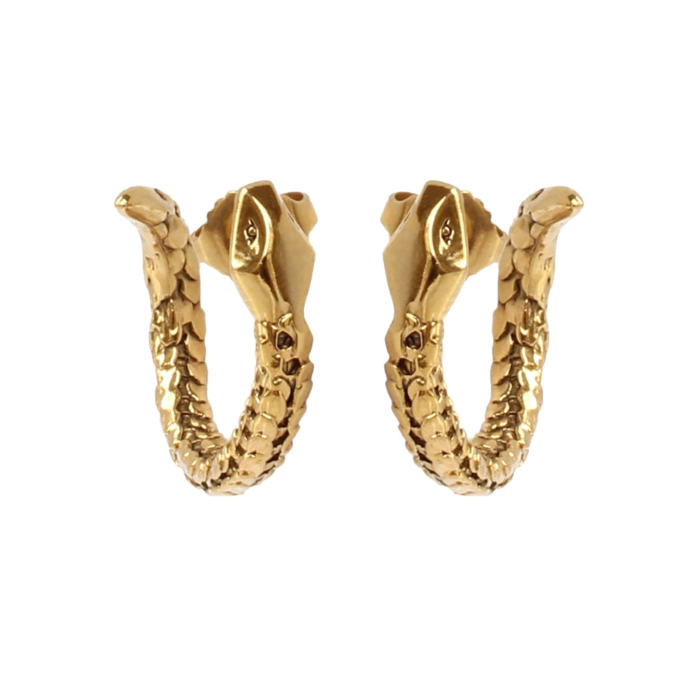 Boucles D'oreilles GAS Saint Tropez - Modèle Dormeuses Serpent - Occasion Avec Marques D'usage