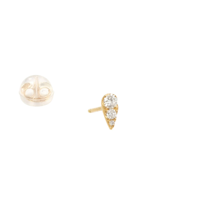 Boucles D'oreilles Créoles Ovales Dolly-Bijoux - Or 18K Massif, Diamants CZ 6/4 Mm - Neuf Avec étiquettes