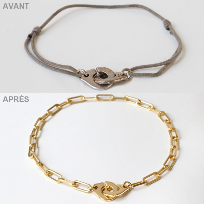 changer cordon menottes grand modèle par chaine or changer cordon menottes grand modèle par chaine or