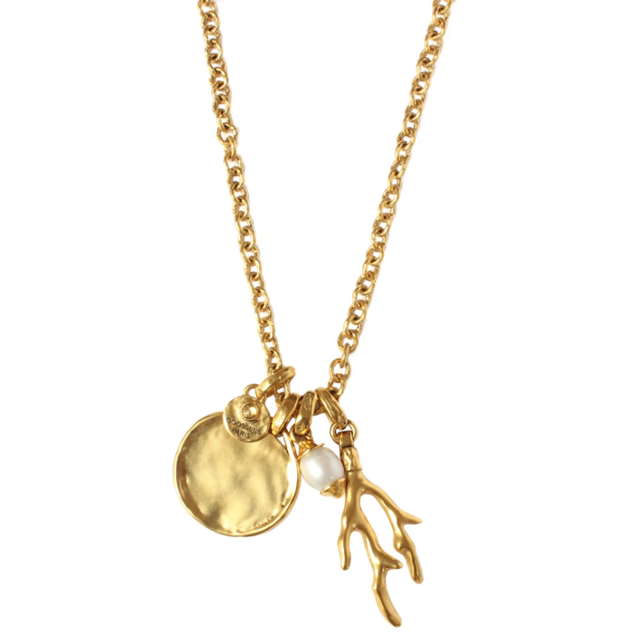 Collier Ras Du Cou GOOSSENS Vintage - Métal Doré, Bijou D'occasion