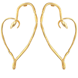 Boucle D'Oreille Clip Vintage Goossens - Modèle Coquillage En Métal Argenté - Bijou D'Occasion