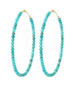creoles turquoise | creoles pierre turquoise