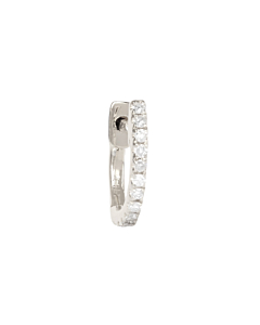 Mini cr&eacute;oles or blanc 18 carats et diamants &mdash; Timeless