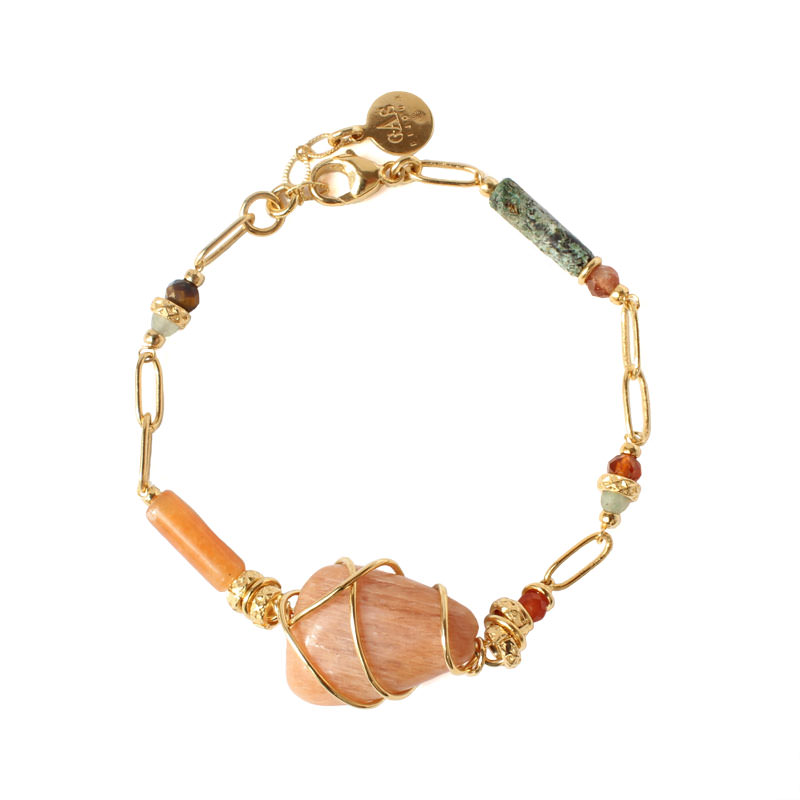 Bracelet Rainbow Calcite rose
