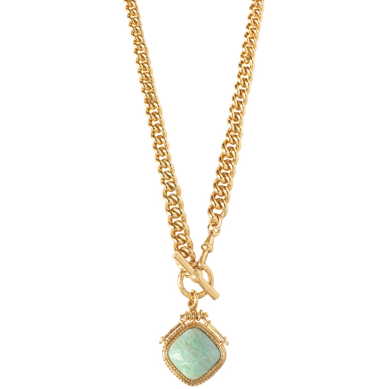 Siena Amazonite gold necklace