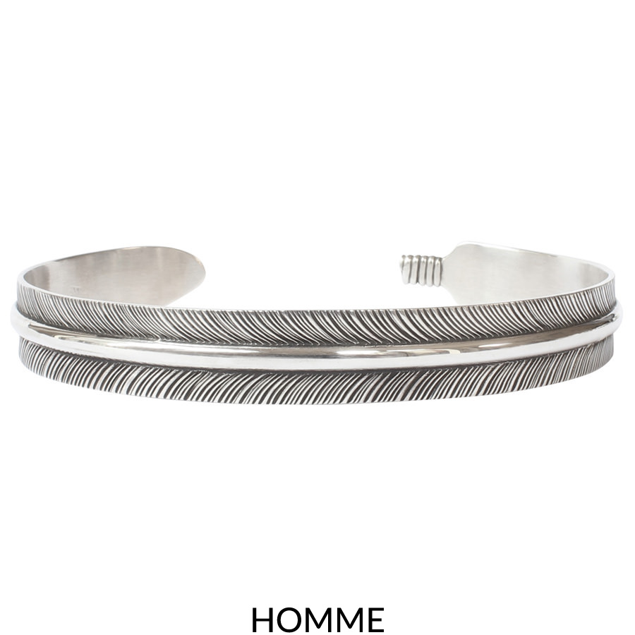 Bracelet Plume argent
